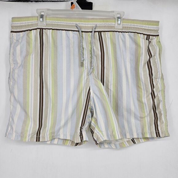 Vilebrequin Swim Trunks Mens XXL Striped Shorts No Liner‎ Multiple FLAWS - Picture 1 of 16